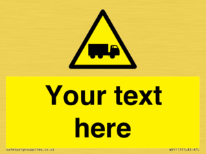 Custom Lorry Hazard Sign